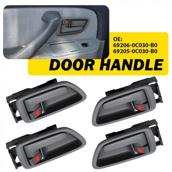 4X Ide Door Interior Handle Front Rear LH/RH Gray For 2000-2004 Toyota Avalon
