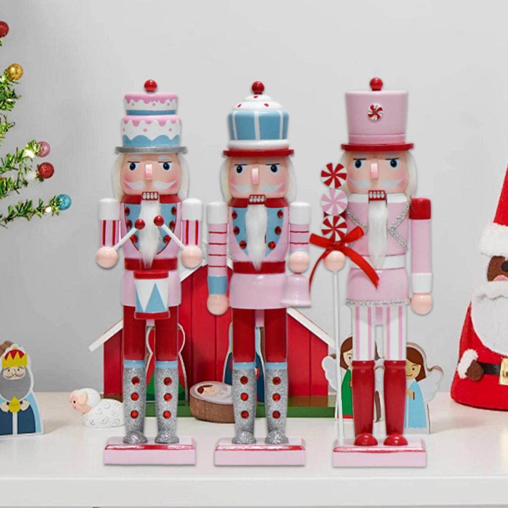 Рождественский Щелкунчик Солдат Высота 15 дюймов Традиционная фигурка Щелкунчика для Сада Спальни Камина Сувениры для вечеринки Праздник