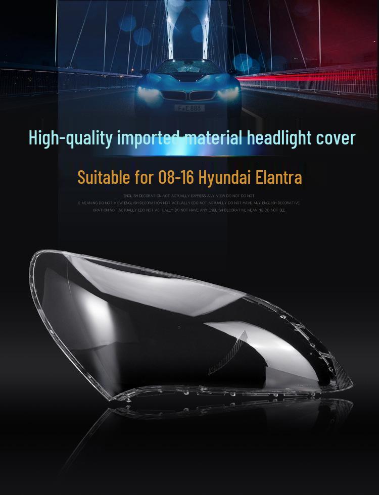 Compatible Hyundai Elantra 08-16 Headlight Cover & Lens Housing