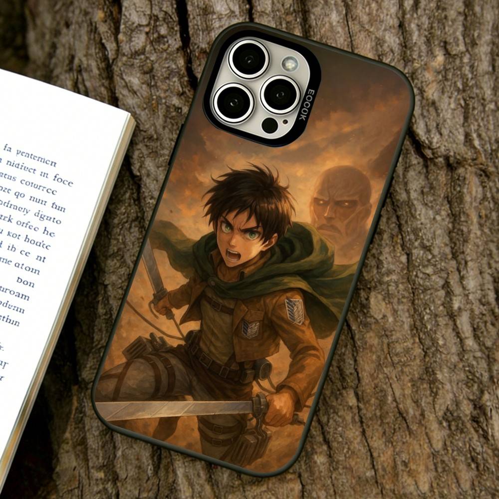 Eren Yeager Phone Case For iPhone 17,16,15,14,13,12,11 Plus,Pro Max,XS,Colorful Silver Black Cover
