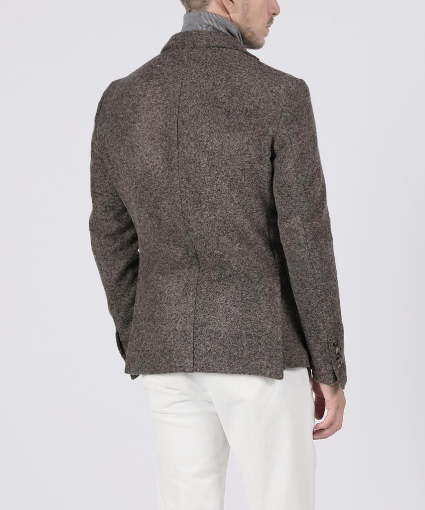 Panicale Brown Boucle Wool Blend Jacket