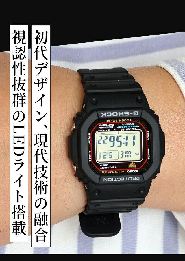 G-SHOCK Серия 5600 Радиоуправляемая модель на солнечных батареях GW-M5610U-1ER черный. CASIO мужские наручные часы стильные водонепроницаемые легкие практичные подарок мужчинам.