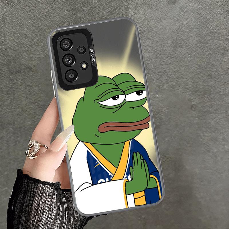 Смешной грустный лягушонок P-Pepe Мем Мягкий чехол для телефона для Samsung A17 A16 A15 A14 A13 A57 A56 A55 A54 A53 A37 A36 A35 A34 A33 A26 A25 A24 A