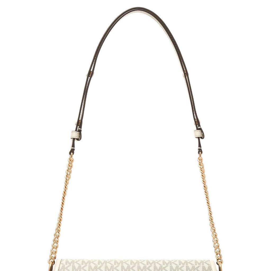 MICHAEL KORS Mila Artificial Leather Shoulder Bag, Crossbody Bag Medium Women's Vanilla White 35T5GIMM8B-LT CRM MULTI