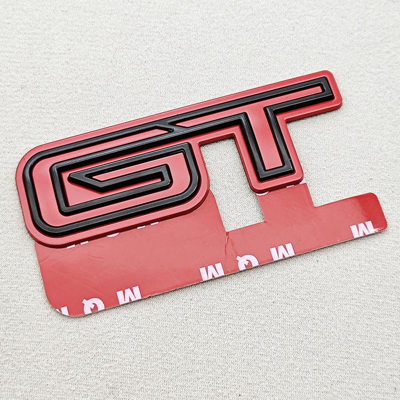 3D Metal Car Styling Logo GT Rear Trunk Badge Fender FDH2 Side Emblems Decals For Ford Mustang GT GT350 GT500 Etc Auto Accessories