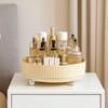Round Makeup Storage Tray Plastic Fruit Tray Light Luxury Spinning Organizer  Kitchen