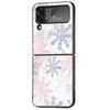 Чехол для Samsung Galaxy Zflip Z Flip 4 Zflip3 Z Flip 3 5g Zflip4 Flip3 Flip4 Красивая снежинка Art Черные чехлы Роскошные