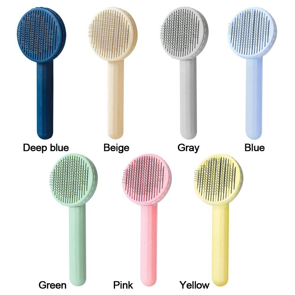For Cats Dogs Cat Accessories Remove Hair Grooming Brush Self Cleaning Cat Brush Pet Comb
