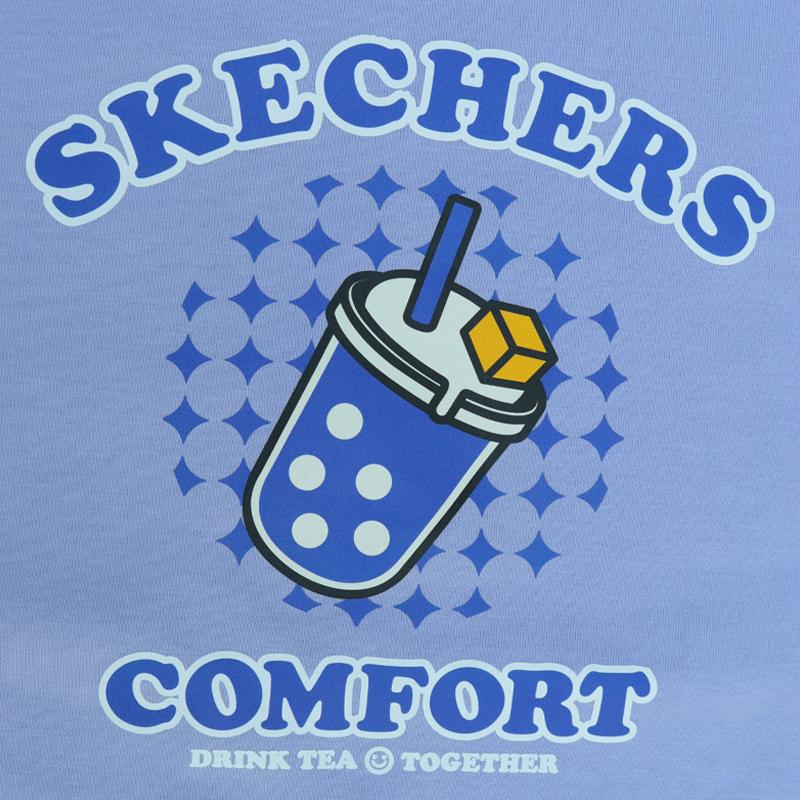 Skechers Американский Винтаж Базовый Ленивый Стиль Свободный Простой Логотип с Буквой Повседневный Пуловер Круглый Вырез Флис Теплый Свитшот RF-L424W026-01DU