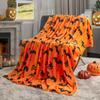 1PC Halloween Throw Blanket Black Bat Pumpkin Ghost Skull Thin Blanket Gifts for Decor Couch Bed Car Home Camping All Season Blanket Nap Blanket