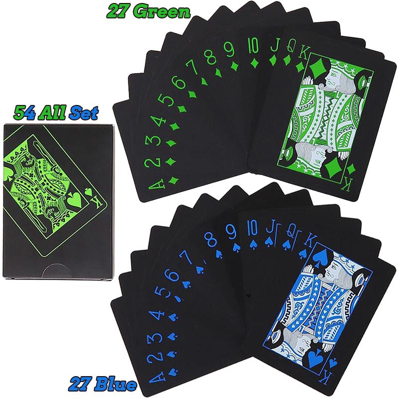 Игральная карточная колода для покера из черного золота, синий, серебряный покерный костюм, пластиковая волшебная водонепроницаемая колода карт, волшебная коллекция подарков для воды
