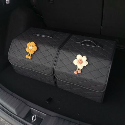 Органайзер для багажника автомобиля, большая вместимость, многофункциональная сумка для хранения инструментов, складная кожаная коробка для аварийного хранения