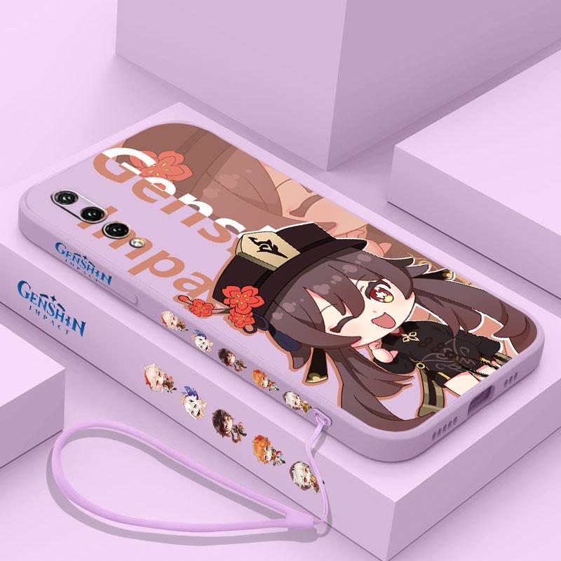 Genshin Impact Nahida HUTAO For Huawei Y9S Y9A Y9 Y6 Nova Y70 9 8 P50 P40 P30 P20 Pro Lite E 5G Liquid Left Rope Phone Case