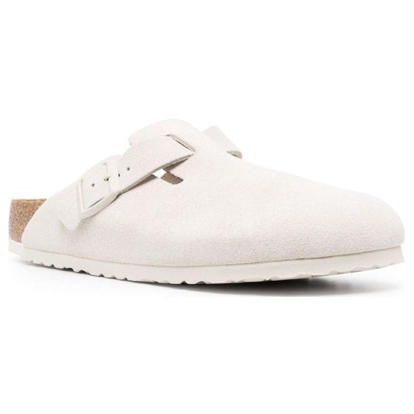 Birkenstock Бостонские Минималистичные Удобные Полуботинки с Круглым Носом Дышащая Обувь Унисекс Шлепанцы Винтажно-Белый 1024740