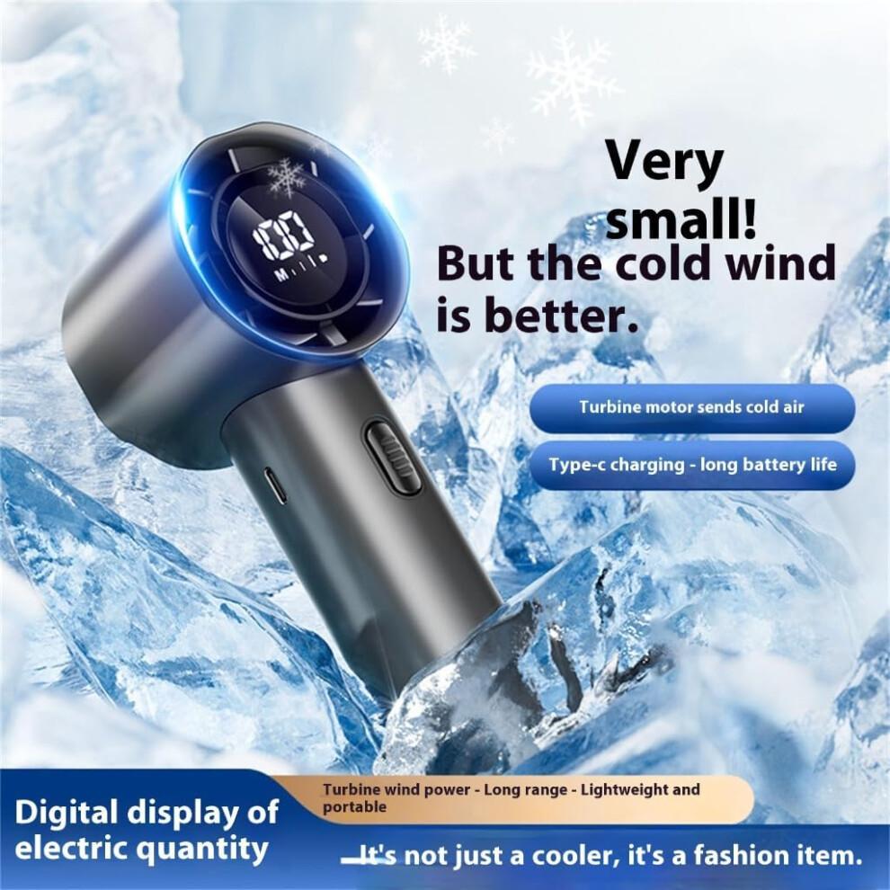 Portable Mini Handheld Fan 5 Speed Adjustable Cooling for Travel Outdoor Gold