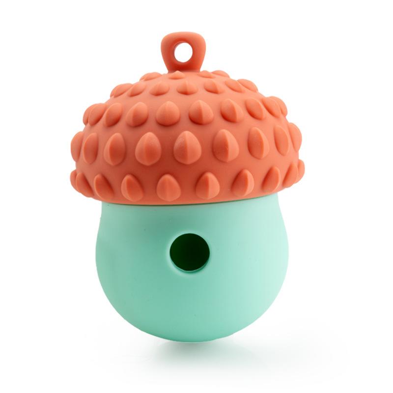 Pet Teeth Cleaning Toy Pinecone Leaking Food Dispenser Interactive Slow Feeder Puzzle Ball Chew Resistant Enrichment Supply