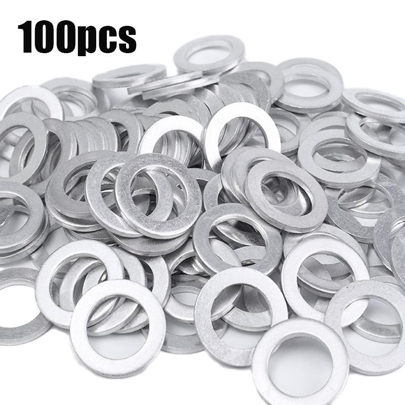 10-100PCS Car Engine Oil Pan Oil Drain Screw Gasket Seal Ring for Honda 14mm Hole Nut Aluminium Sealing Washer Auto Parts