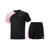 Li Ning Table Tennis Series Color Block Comfortable Breathable Casual Sports Suit Men Suit Black AATV021-3