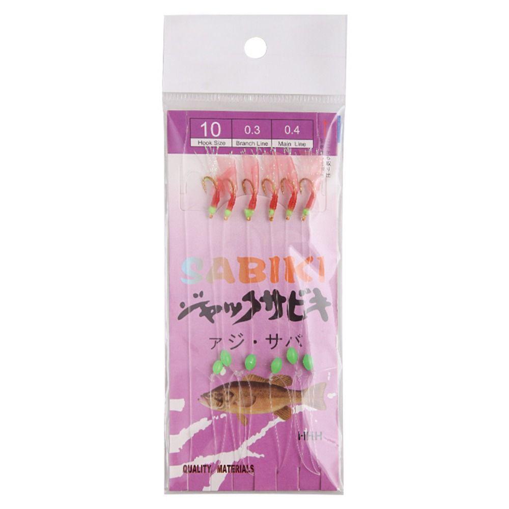 6pcs Rubber Fishing Hooks Wobbler Lure Bait Tackle Bionic String Hook  for Sea/Freshwater Fishing