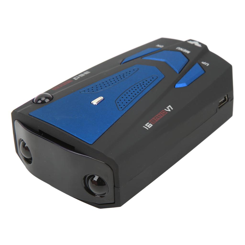 Автомобильный радар-детектор Защита 360 градусов Электронный детектор собаки Спидометр Тестер скорости Синий