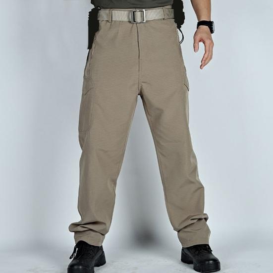 Мужские брюки-карго со средней посадкой на пуговицах на молнии, уличные повседневные брюки с карманами, широкие быстросохнущие спортивные длинные брюки
