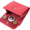 Medium Size Wallet for Women with Coin Pocket Outside Made of Genuine Leather ST Leather 22720 Red