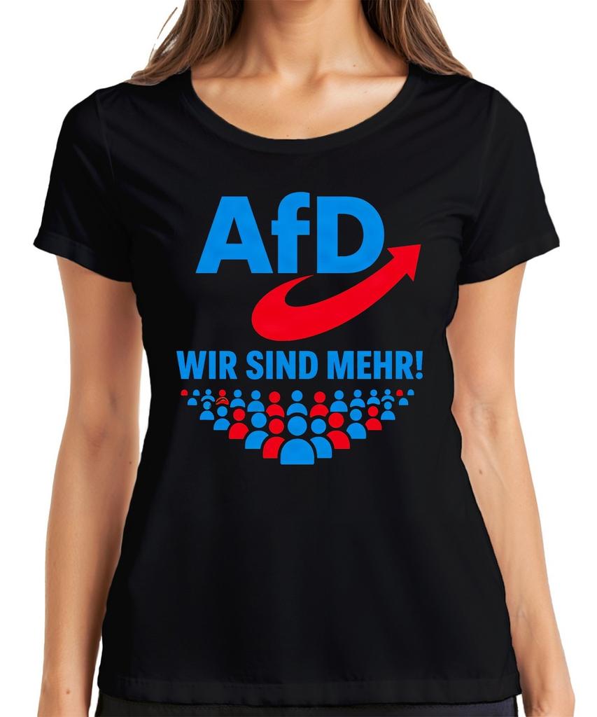 AfD We Are More Patriotism Germany Statement Sarcasm Ladies T-Shirt