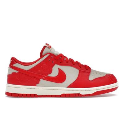 Кроссовки женские Dunk Low Roses красные кокосово-молочные университетско-красные HF1986-100