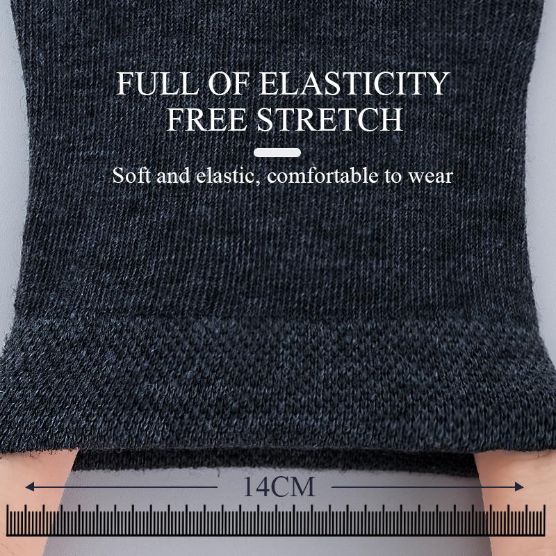 1/5 пар мужских деловых хлопковых носков средней длины, черные, белые, мужские, дышащие, для всех сезонов, большого размера