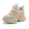 Fashion Height Increasing Women's Shoes Spring New Product Cowhide Thick Soled Shoes for Women's Casual Sports Shoes Platform Sneakers