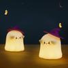 Милый ночник-призрак, 3 уровня яркости, перезаряжаемый, ночник для сна, кавайный, беспроводной, сенсорный, для декора детской комнаты