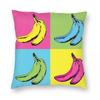 Banana Pop Art Square Pillowcase Polyester Linen Velvet Creative Zip Decorative Throw Pillow Case Sofa Seater Cushion Cover