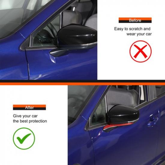 Red Carbon Rearview Mirror Anti-Scratch Trim Sticker For Subaru Crosstrek 2024+