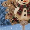 Christmas Craft Kits for Adults Faux Pearl Painting Suncatcher Art Kit, Acrylic Snowflake Shape Board Decorative Gemstone Ornament Sets with