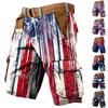 Мужские рабочие шорты с принтом Дня независимости и несколькими карманами