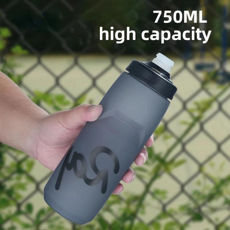750 мл Спортивная Бутылка для Воды Ультралегкая Смоляная Чашка Сжимаемая Герметичная Пылезащитная Посуда для Напитков Велосипедная Бутылка для Воды Практичное Использование