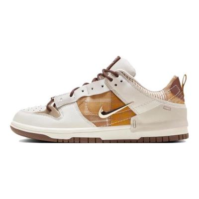 Женские кроссовки в клетку Dunk Low Disrupt 2 Cacao Wow Brown Phantom Sail-White FV3640-071