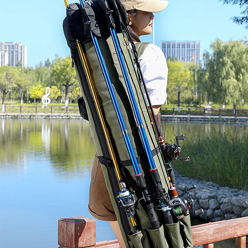 Рыболовная сумка, портативная складная сумка для удочек, катушек, рыболовных снастей, инструментов, кейс для переноски, дорожная сумка-органайзер для хранения