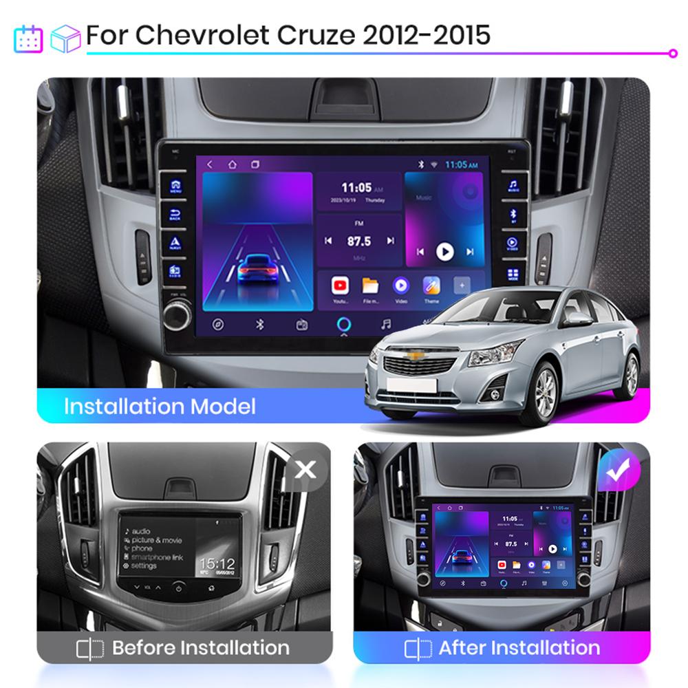 icreative Автомобильное радио 2Din для Chevrolet Cruze 2012-2015 с кнопочной ручкой, мультимедийный плеер, Android, GPS-навигация, головное устройство, 2din, 1 + 16 ГБ