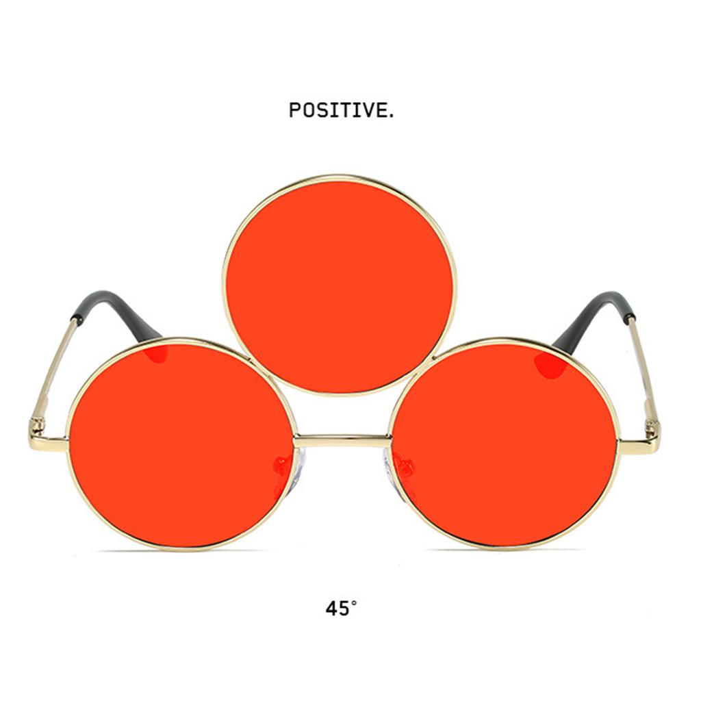 Colorful Three Round Frame Sunglasses Fashion Glasses Adult Outdoor Christmas Party Taking Photo Shopping Sunglasses