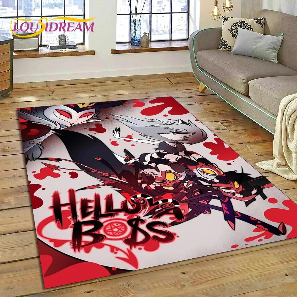 Мультфильм H-Helluva Boss Blitzo H-Hazbin Hotel Ковер для спальни Гостиная Домашний диван Украшение, детский большой декоративный напольный коврик