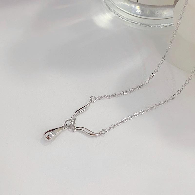 Минималистичное ожерелье с каплями воды для женского меньшинства: Геометрическая линия воротник цепь ожерелье орнамент