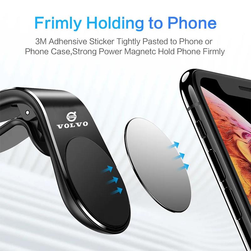 Магнитный держатель для телефона в машине Подставка для телефона в машине Крепление-клипса Для Volvo AWD V60 V40 XC90 S60 XC60 S90 V90 CX70 XC40 C40 C70 EX90 Rdesign