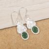Green Onyx Gemstone Jewelry, 925 Solid Sterling Silver Earrings, Handmade Silver Earrings For Wedding Gift