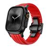 Спортивный силиконовый ремешок для Apple Watch Ultra 3/2 49 мм 46 мм 45 мм 44 мм Роскошный металлический браслет для iWatch Серии 11 10 9 8 7 Se Ремешок