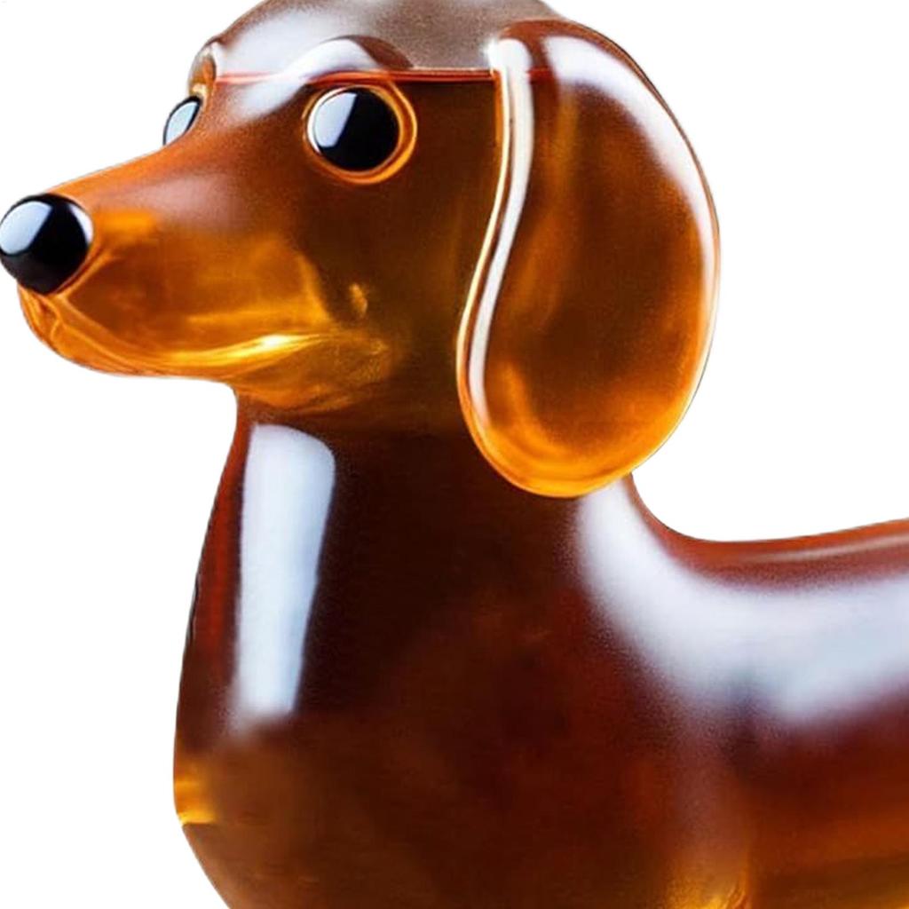 Whiskey Glass Bottle Dachshund Dog Shape Empty Liquor Bottle Decorative Decanter Animal Statue Wine Container