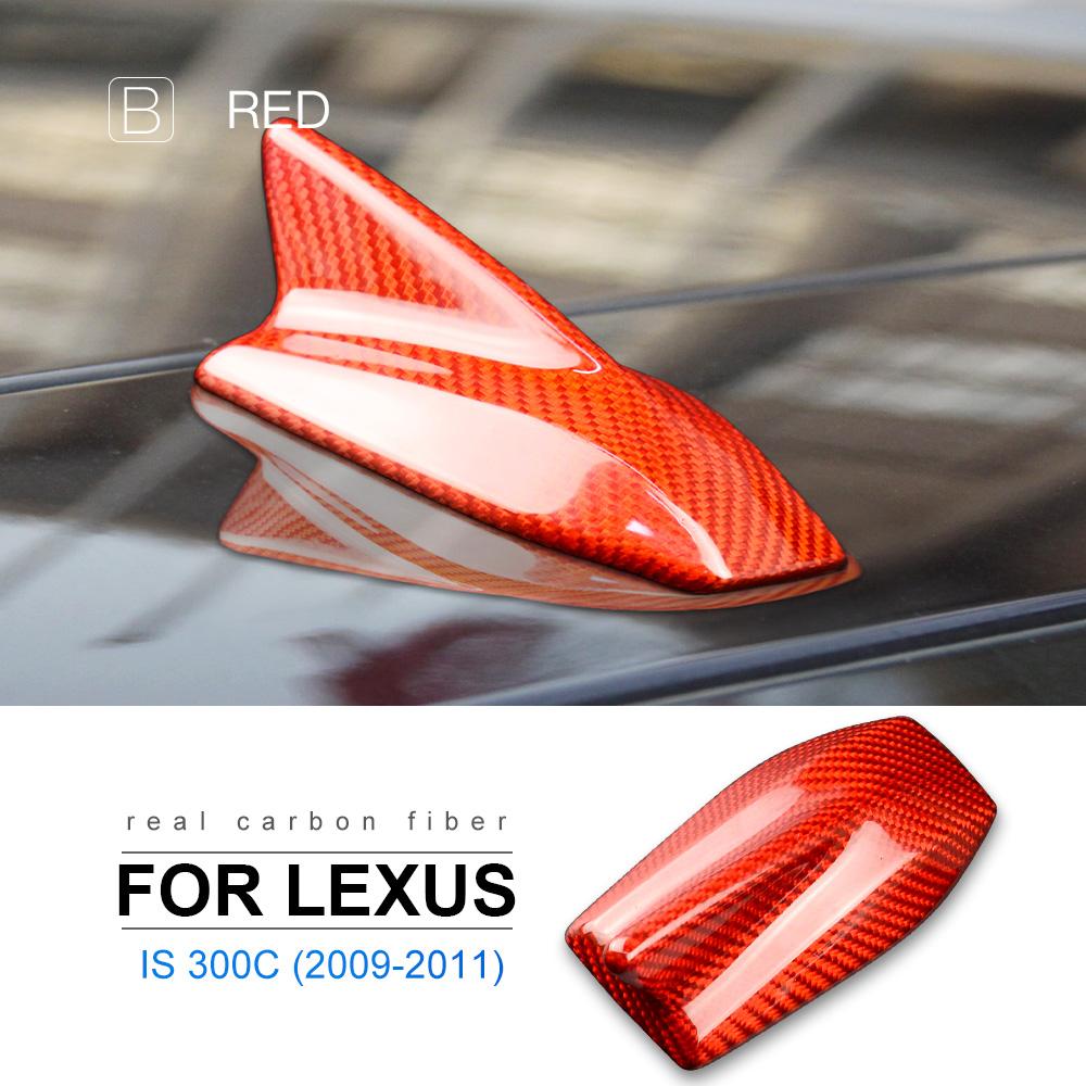 Real Hard Carbon Fiber Car Roof Aerial Shark Fin Antenna for Lexus LS ES LX NX IS250 IS350 CT RC UX LM RX Cover Sticker