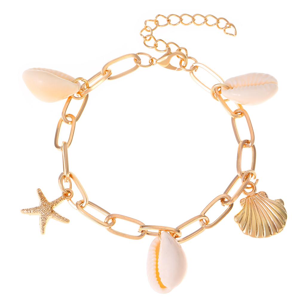 High Quality 2026 Bohemian Heavy Industries Chain Necklace Bracelet Set Ocean Wind Starfish Shell Pendant Accessories