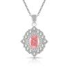 2026 Colored Treasure Ice Flower Cut Pigeon Egg Necklace Fashionable Luxury Inlaid High Carbon Diamond Electroplated Real Gold Pendant