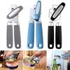 Can Opener Smooth Stainless Steel Beer Opener Turn Knob Non-Slip Grip Lid Opener for Home Kitchen Bar